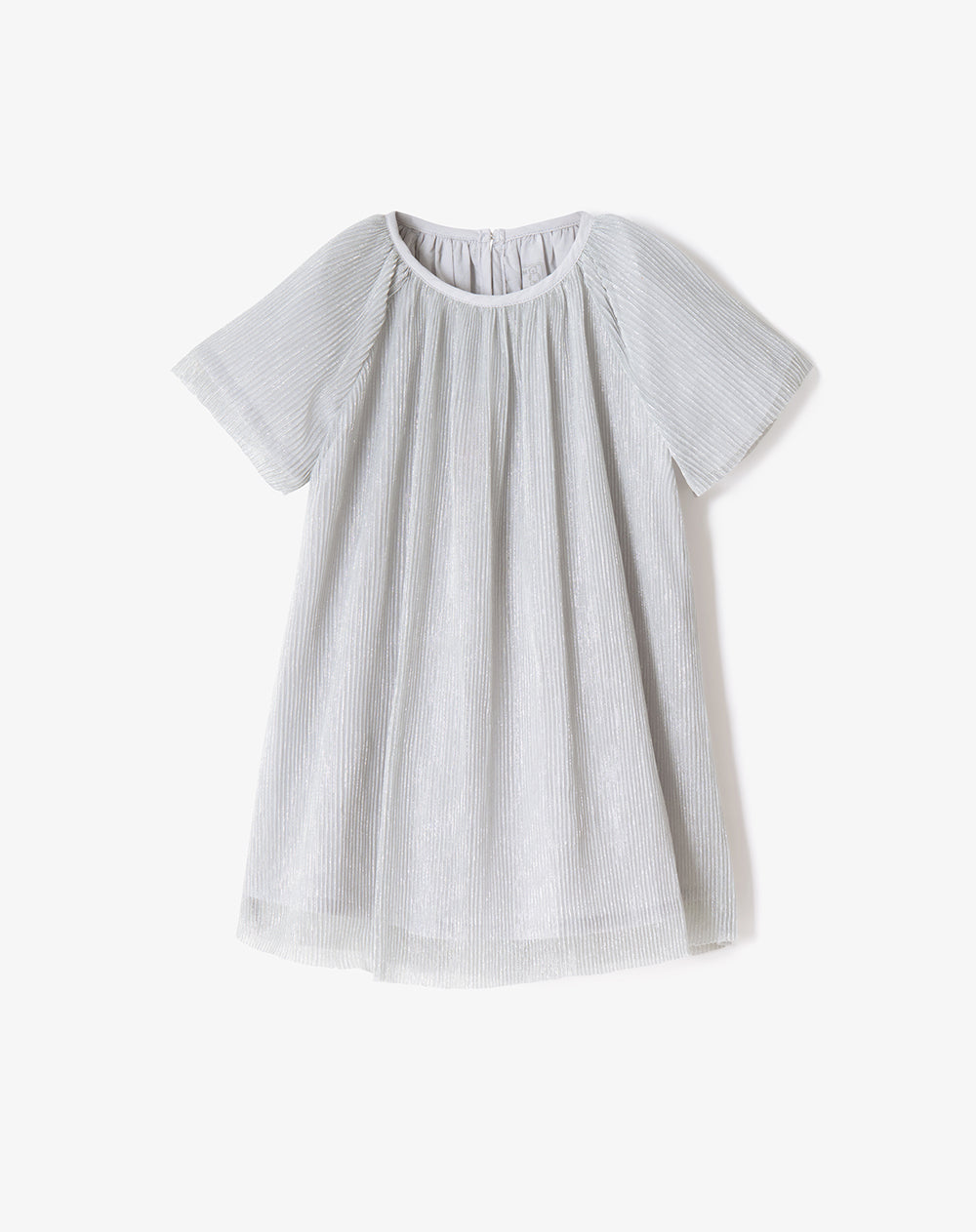 Vestido regular brillos gris niña