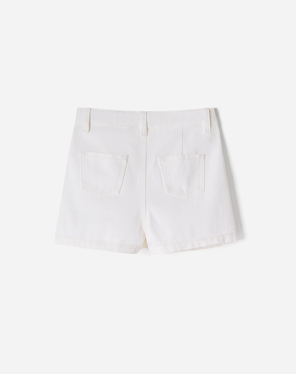 Falda short tiro alto crema