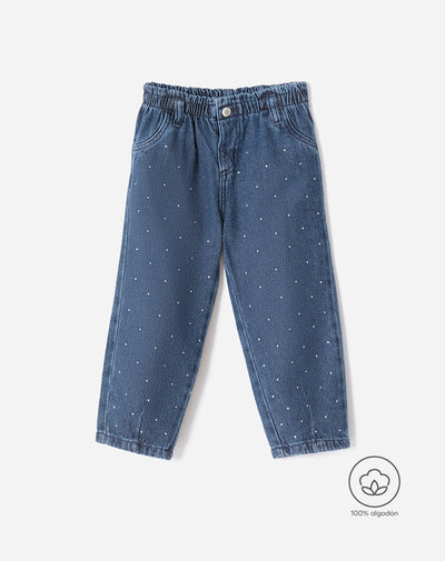Jean regular fit tiro alto indigo medio