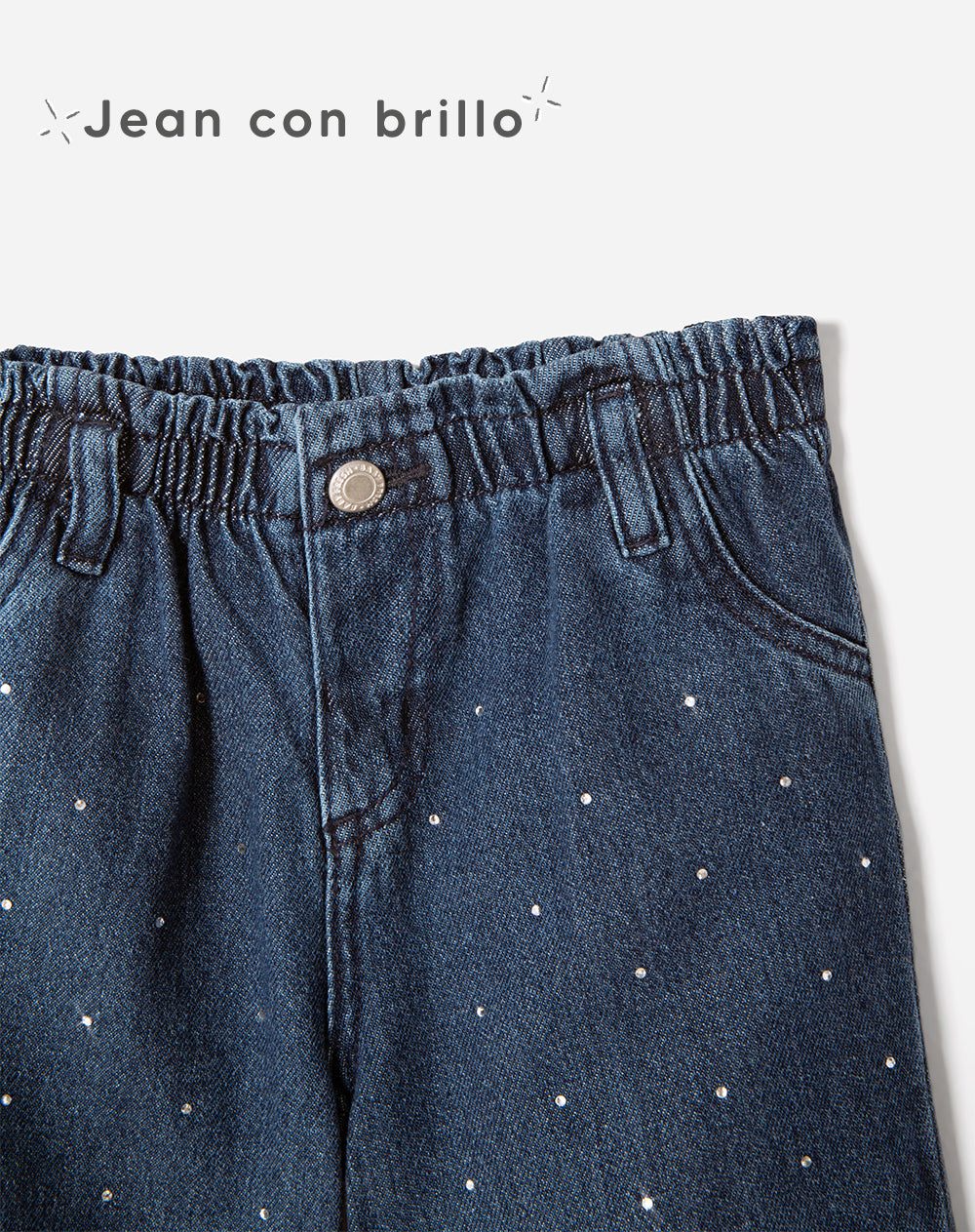 Jean regular fit tiro alto indigo medio