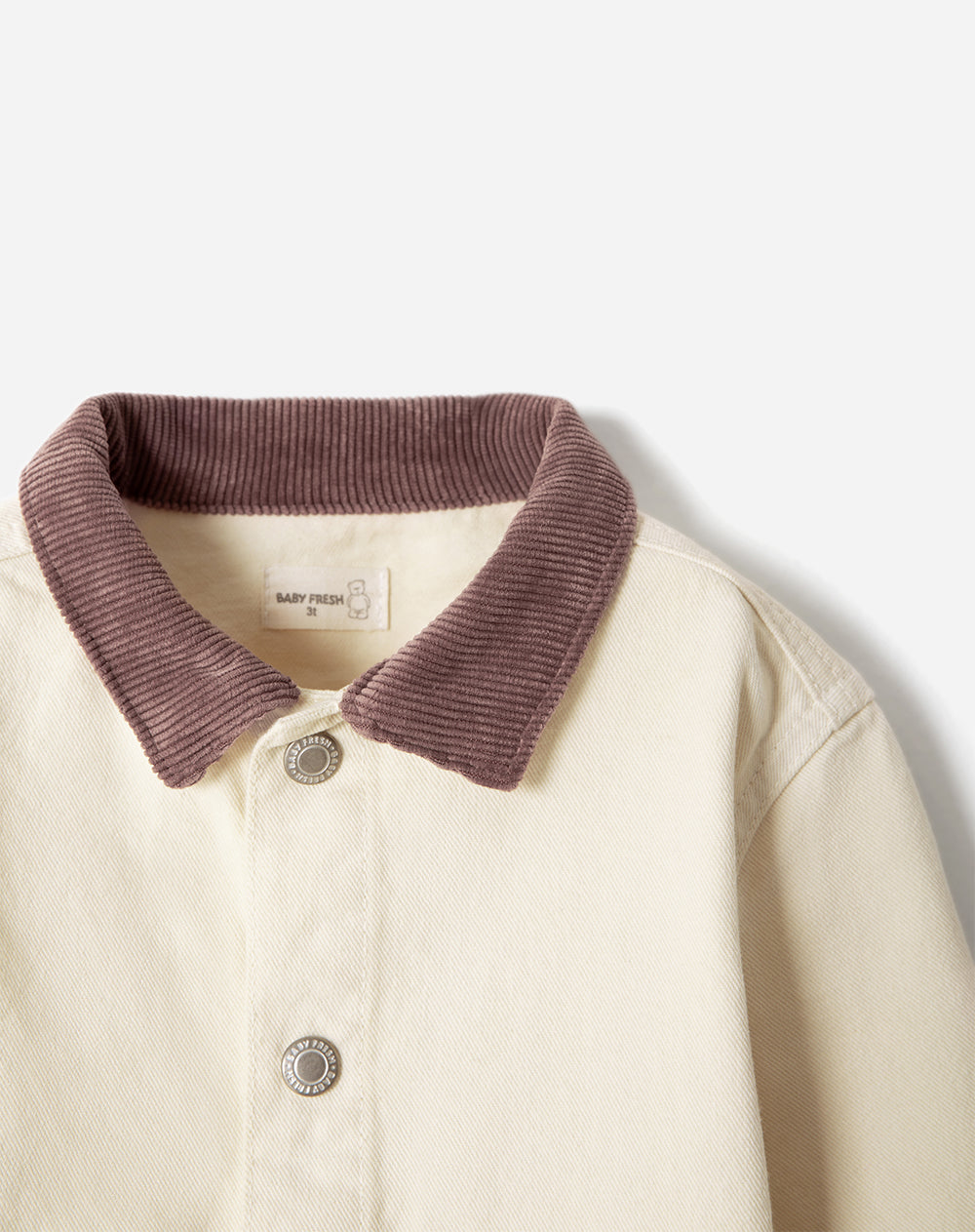 Chaqueta oversize algodón crema niño