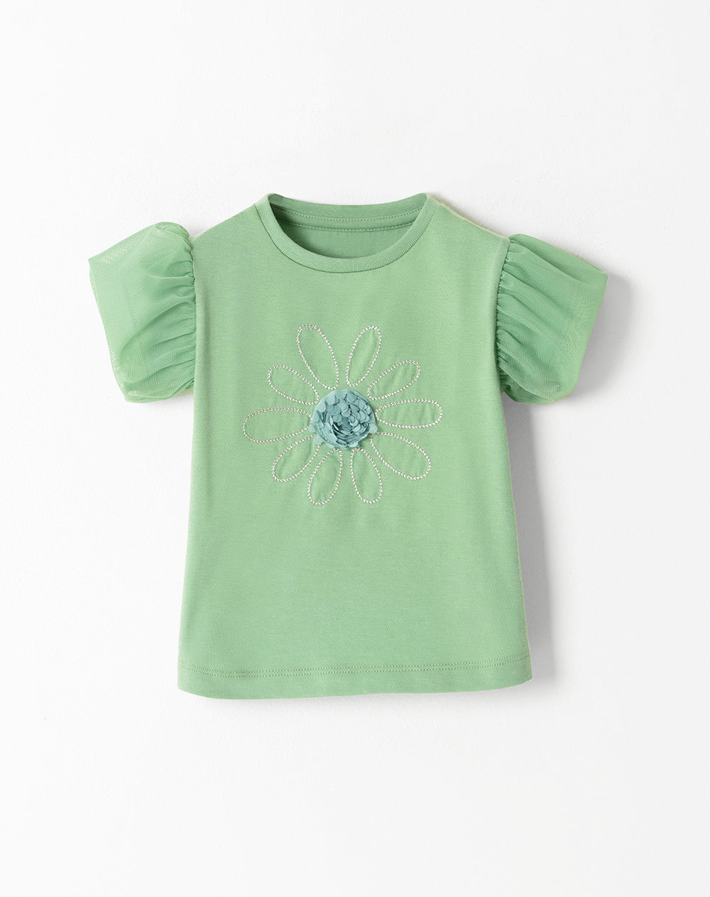 Camiseta regular fit manga corta verde