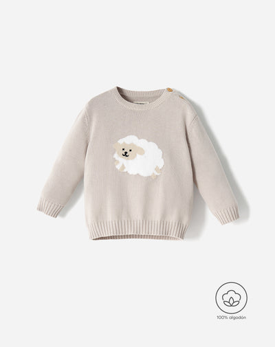 Buzo regular fit beige