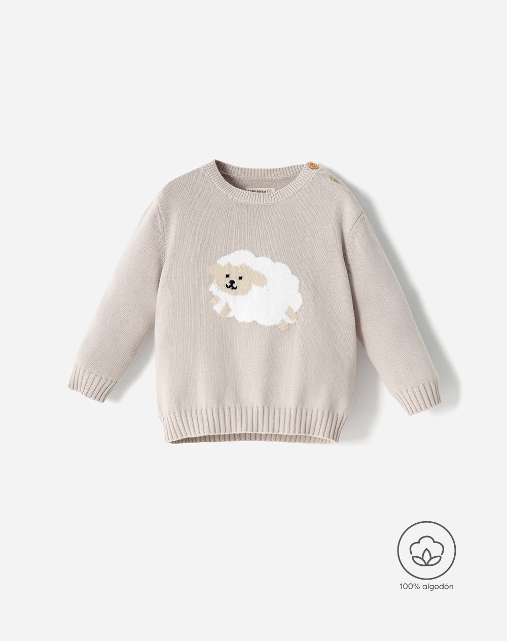 Buzo tejido beige bebé unisex