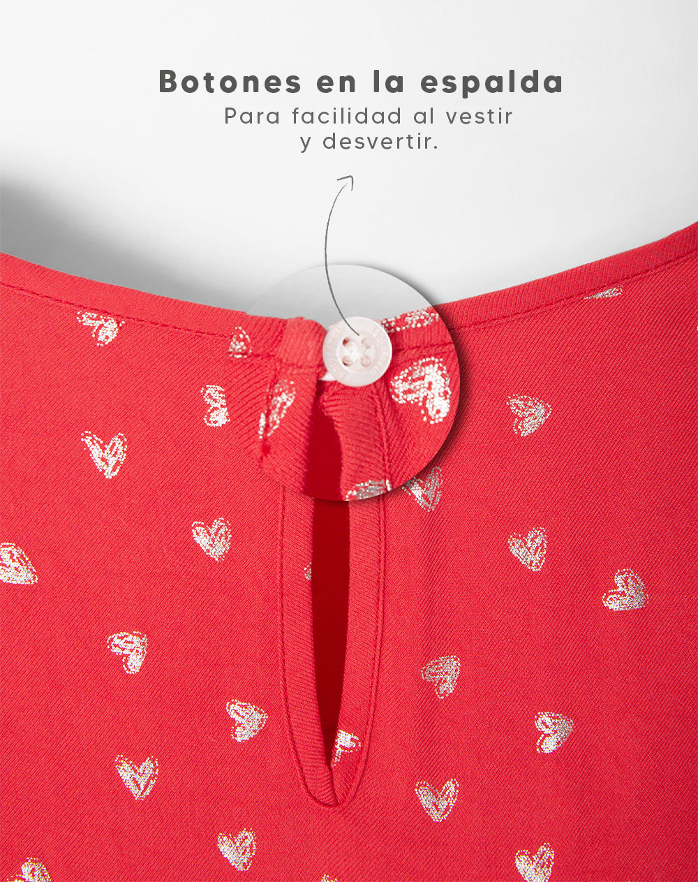 Vestido midi manga larga estampado niña