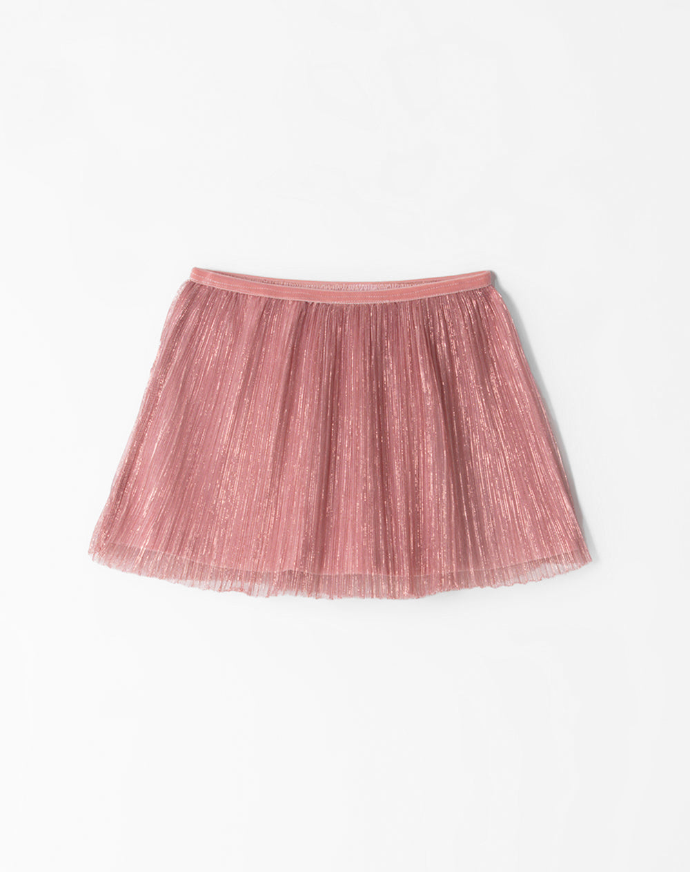 Falda corto tiro alto rosada