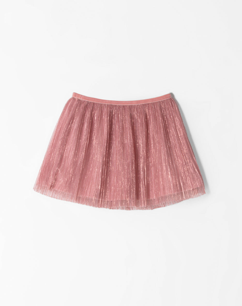 Falda corto tiro alto rosada