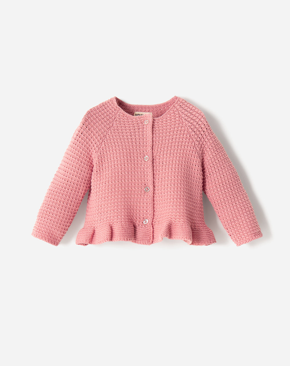 Buzo tejido rosa bebé niña