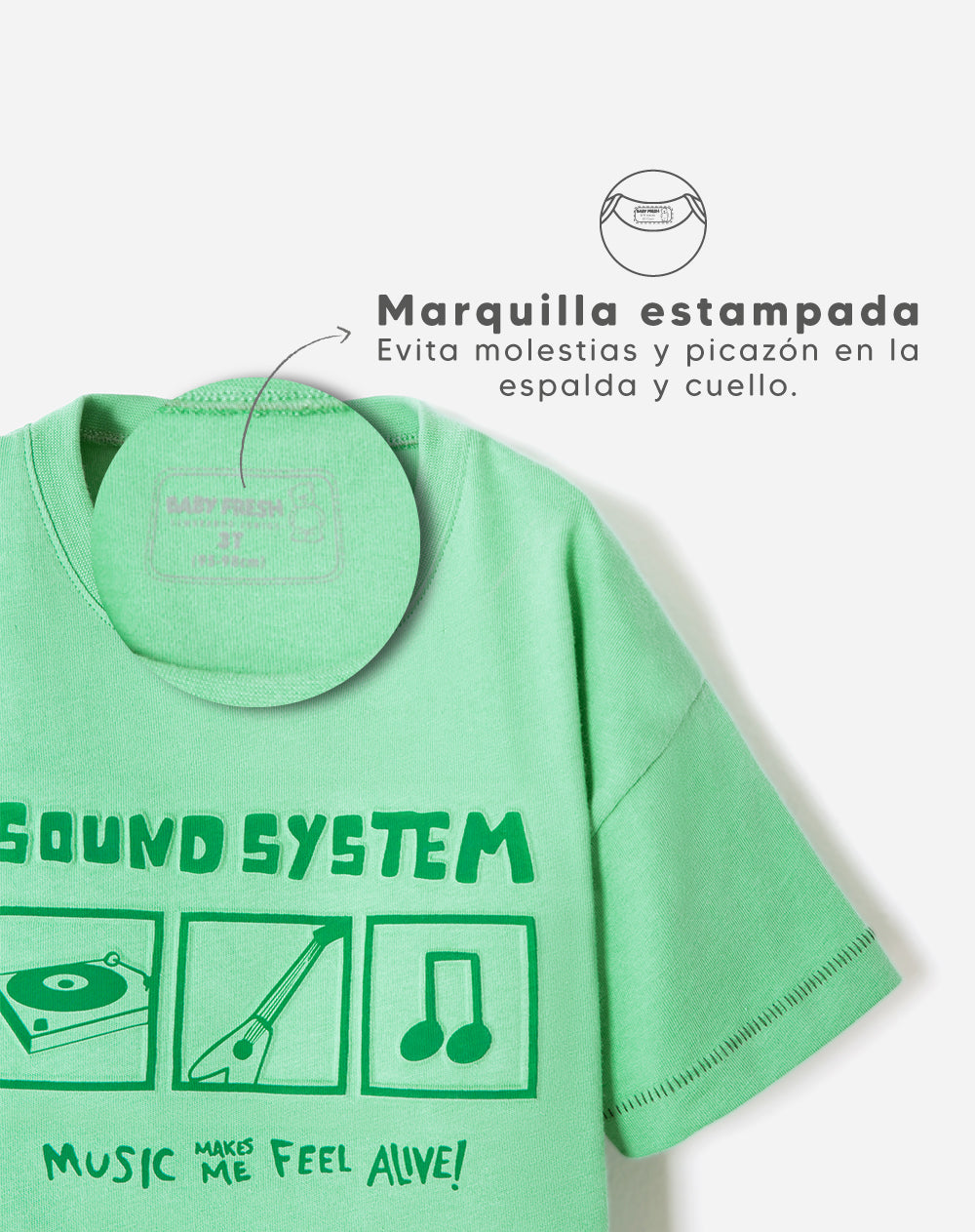 Camiseta oversized fit manga corta verde