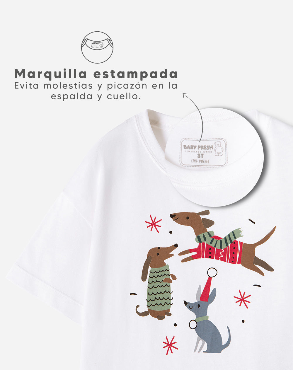 Pijama regular fit manga corta rojo estampado