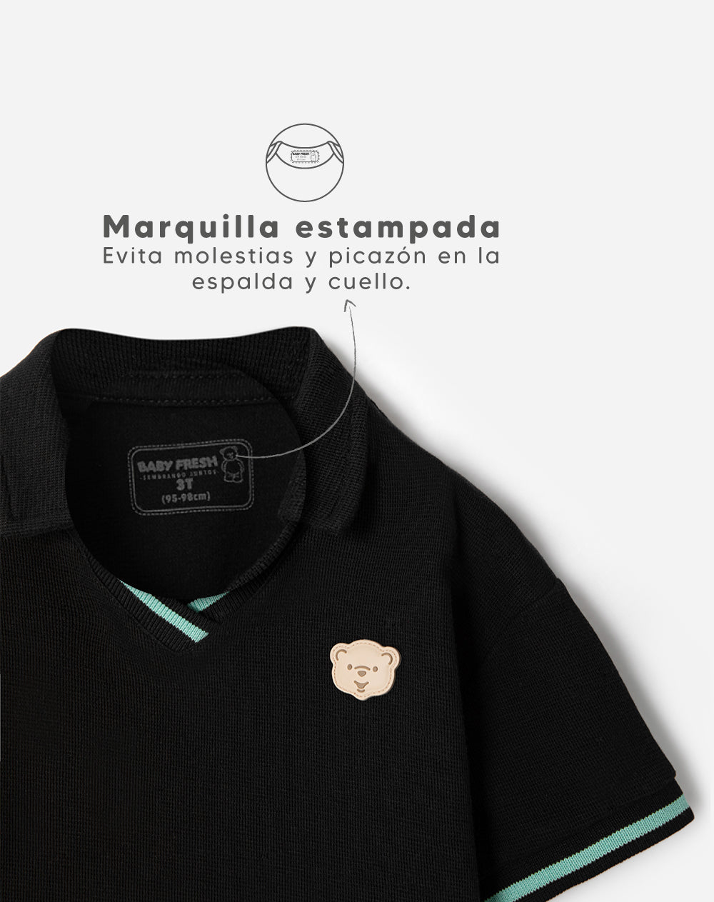 Polo oversized fit negra