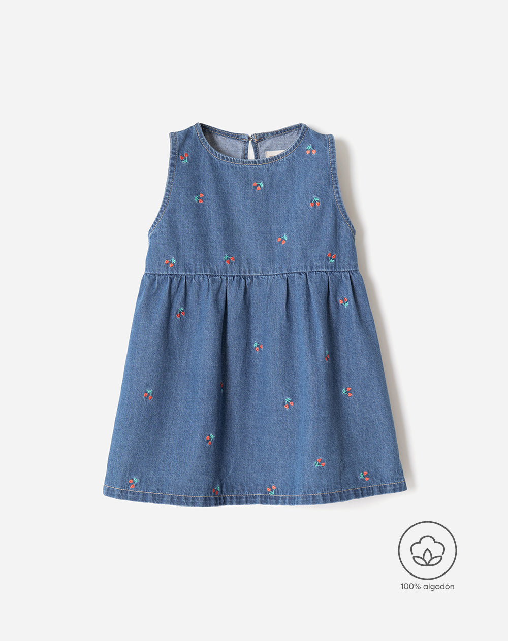 Vestido corto indigo medio