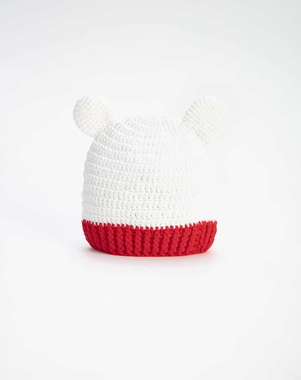 Gorro tejido oso blanco bebé unisex