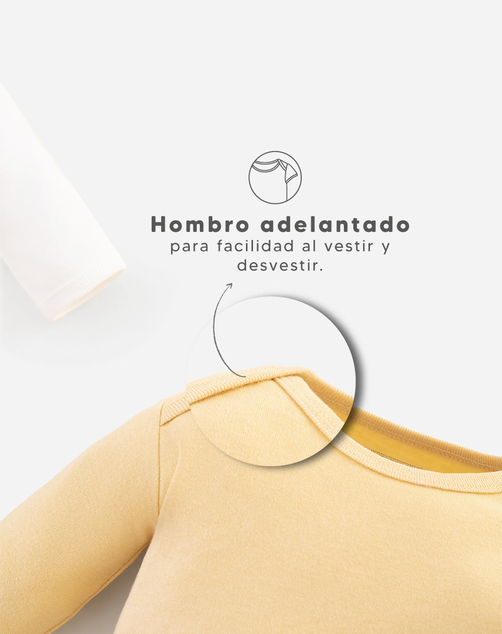 Body manga larga algodón x2unds bebé unisex
