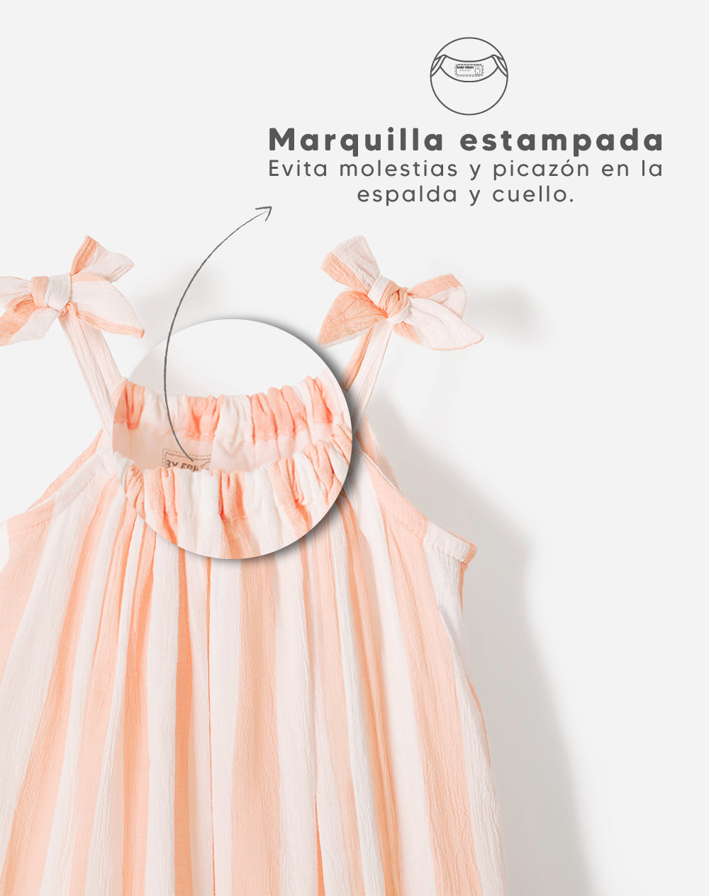Vestido medio rayas