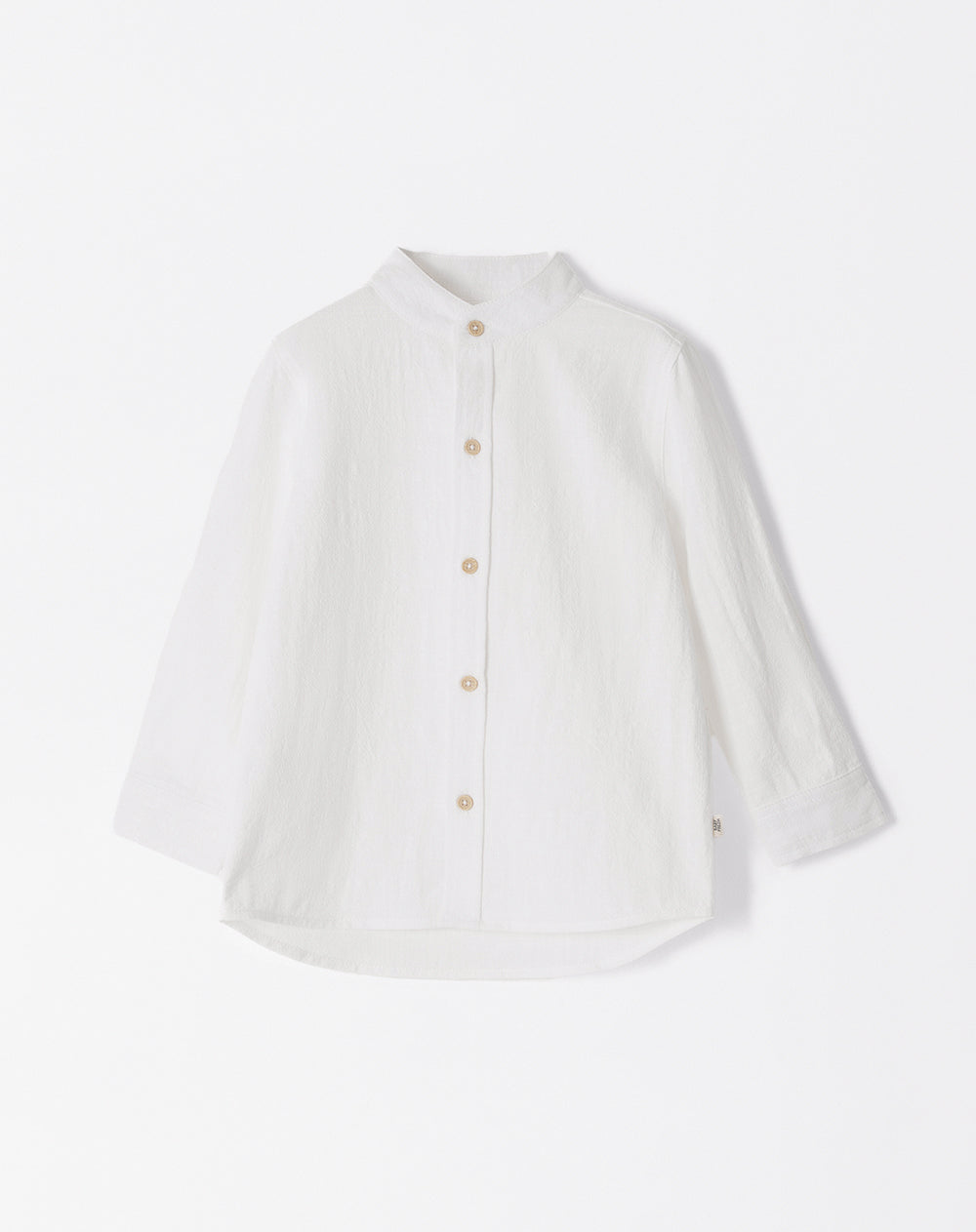 Camisa regular fit manga larga blanca