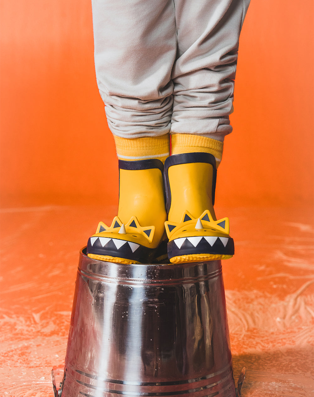 Botas de lluvia dinosaurio niño