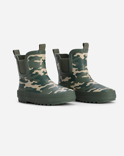 Botas botin verde estampado