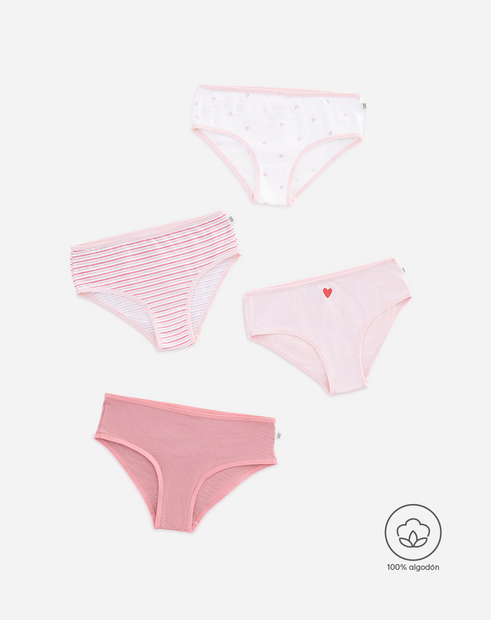 Panty algodón x4unds surtido niña