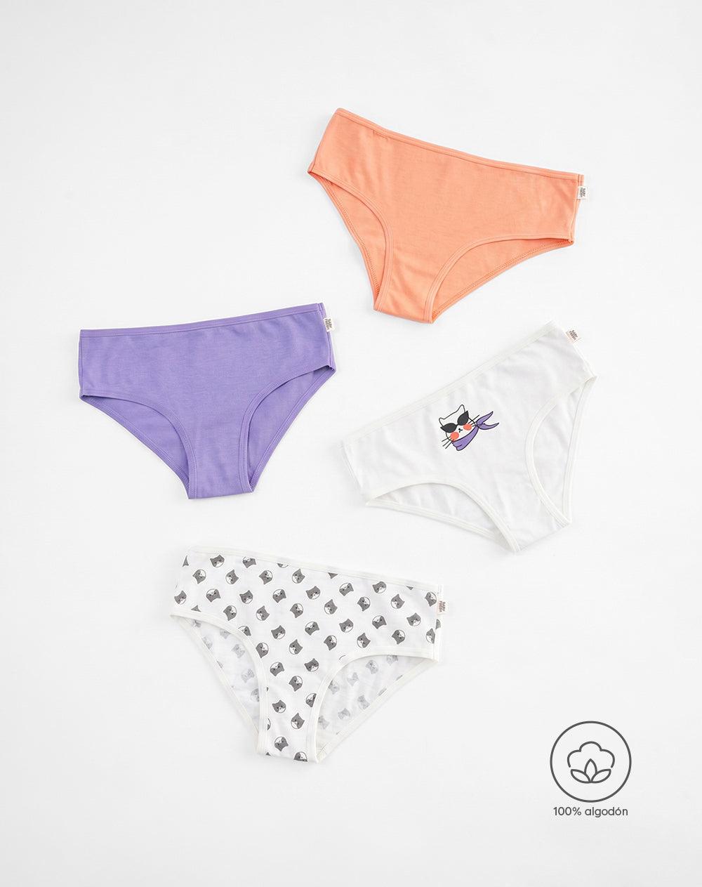 Panty algodón x4unds surtido niña
