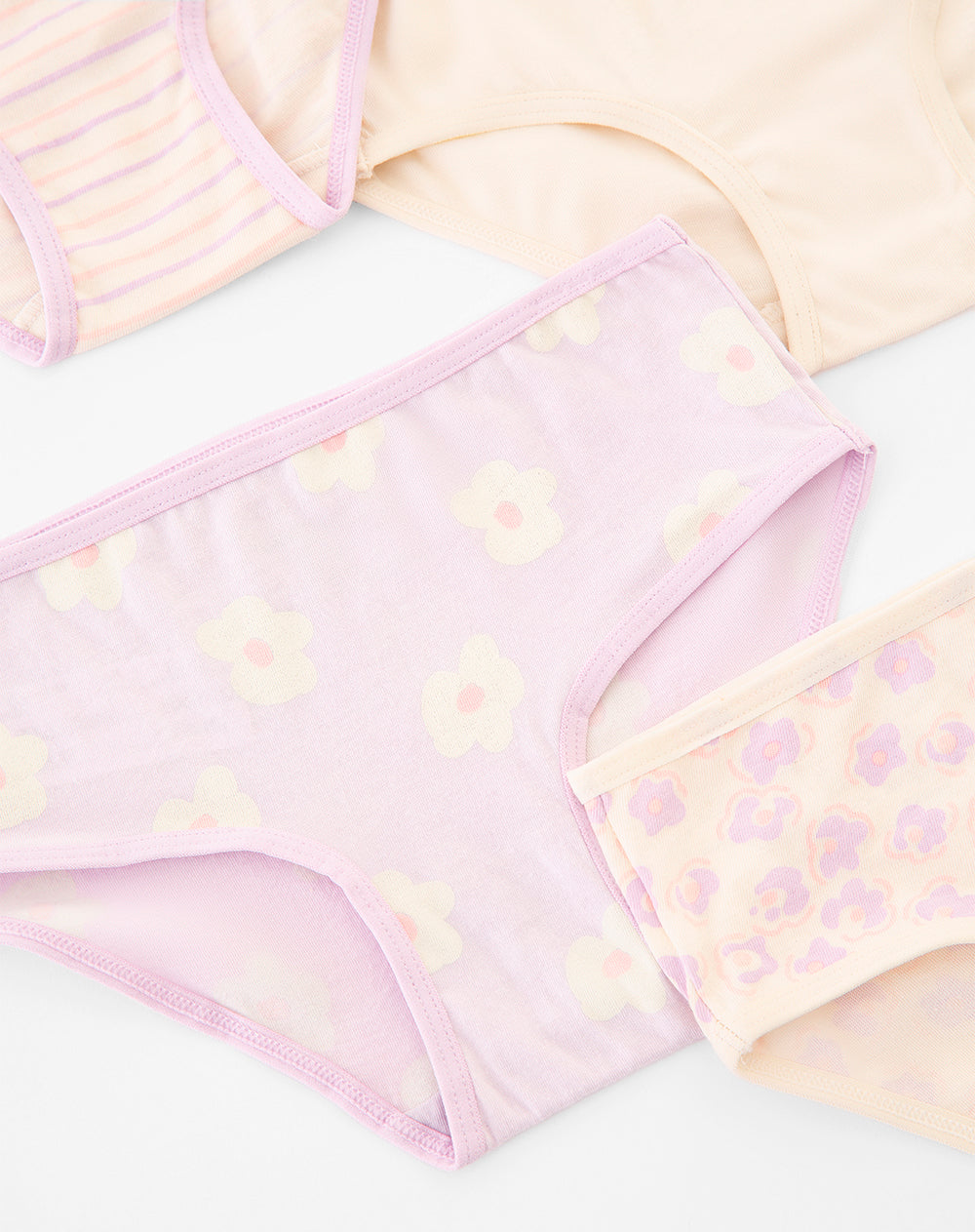 4 pantys clasico en punto tiro alto surtido