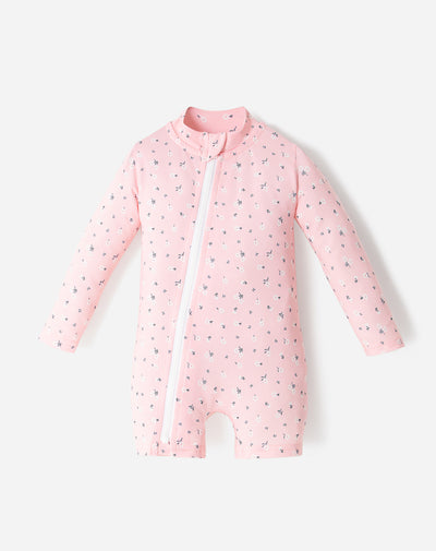 Vestido de baño manga larga bebé niña estampado