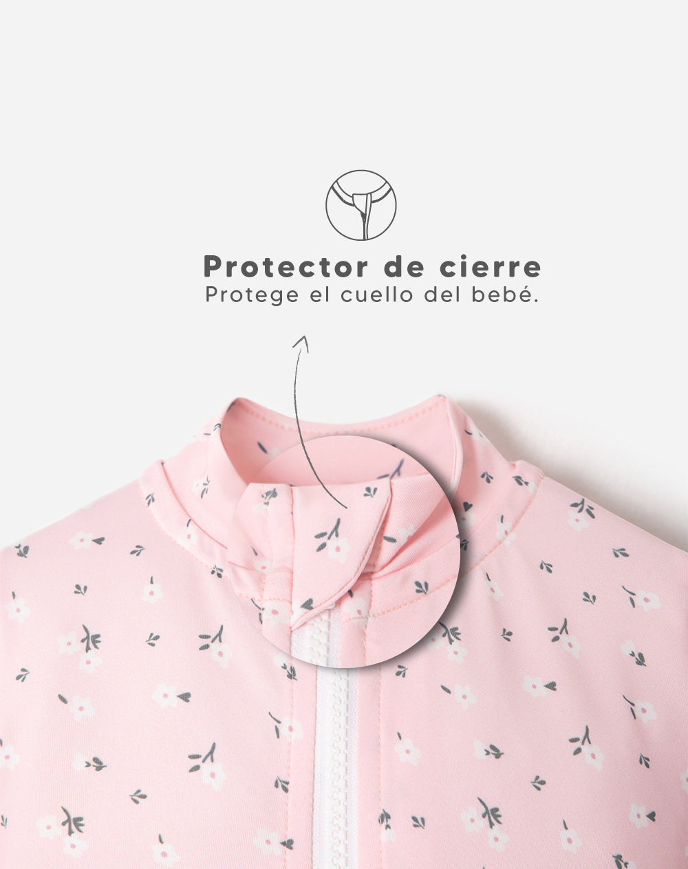 Vestido de baño manga larga protección UV estampado bebé niña