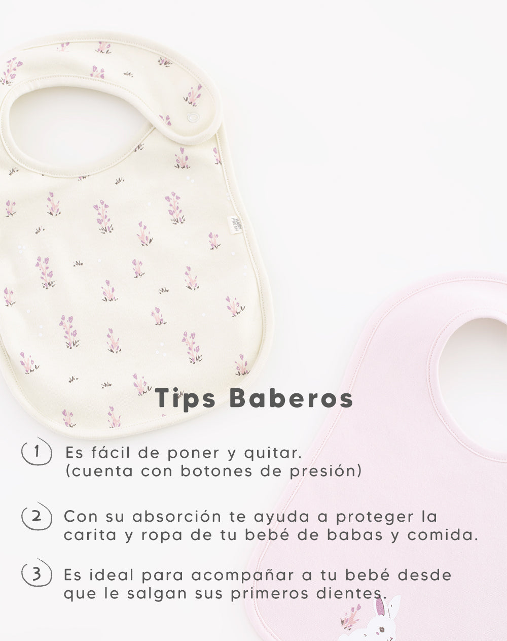 Babero x2unds surtido bebé niña