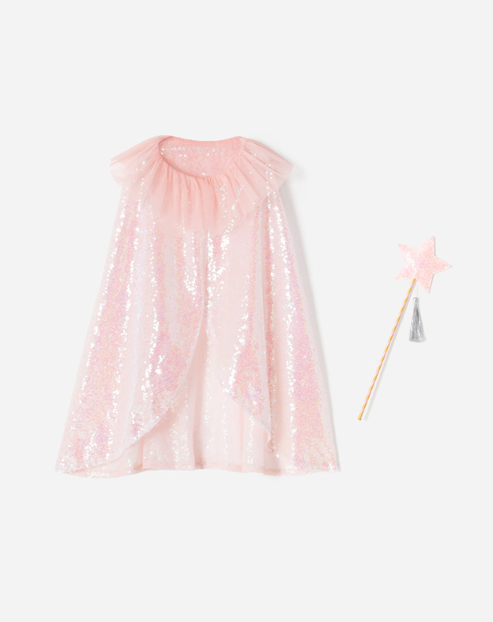 Capa + barita estrella Halloween rosa