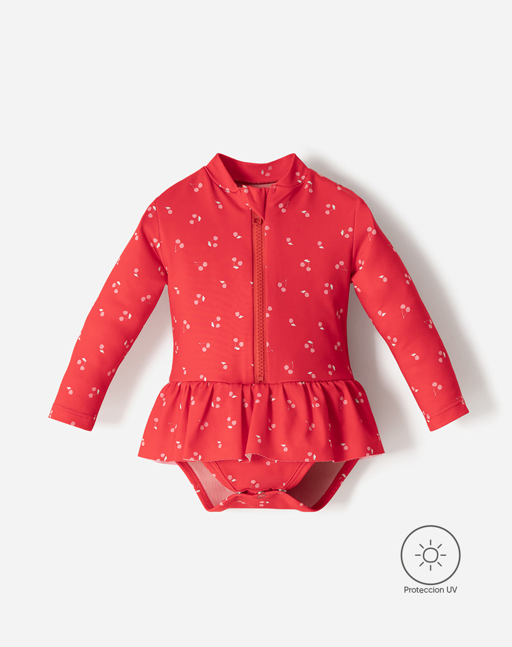 Vestido de baño manga larga protección UV estampado bebé niña