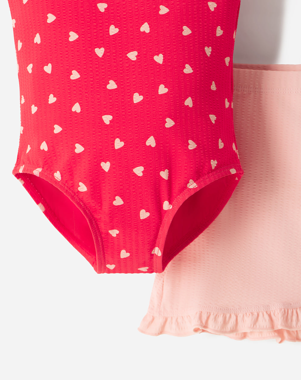 Vestido de baño + falda protección UV estampado niña