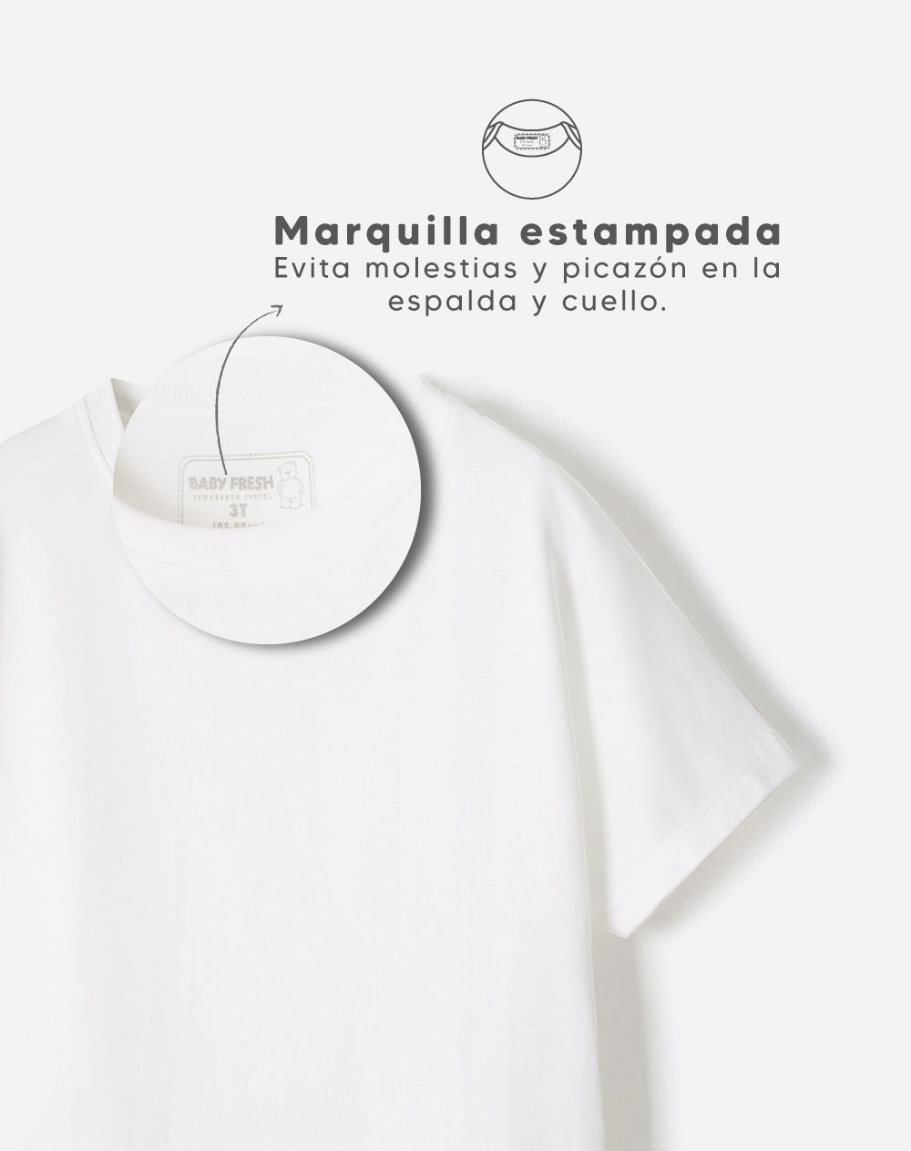 Camiseta oversized algodón blanca niña