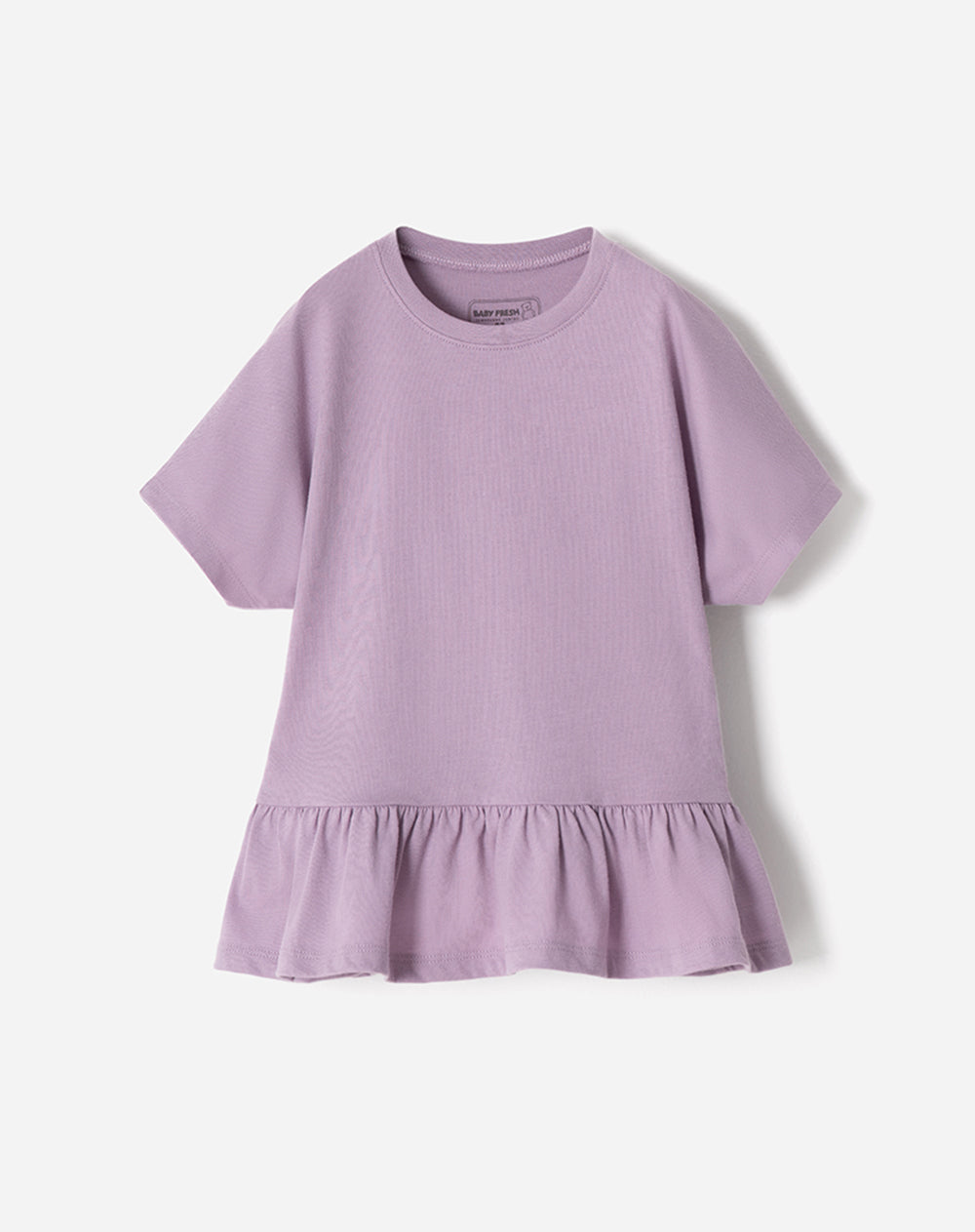 Camiseta oversized algodón lila niña