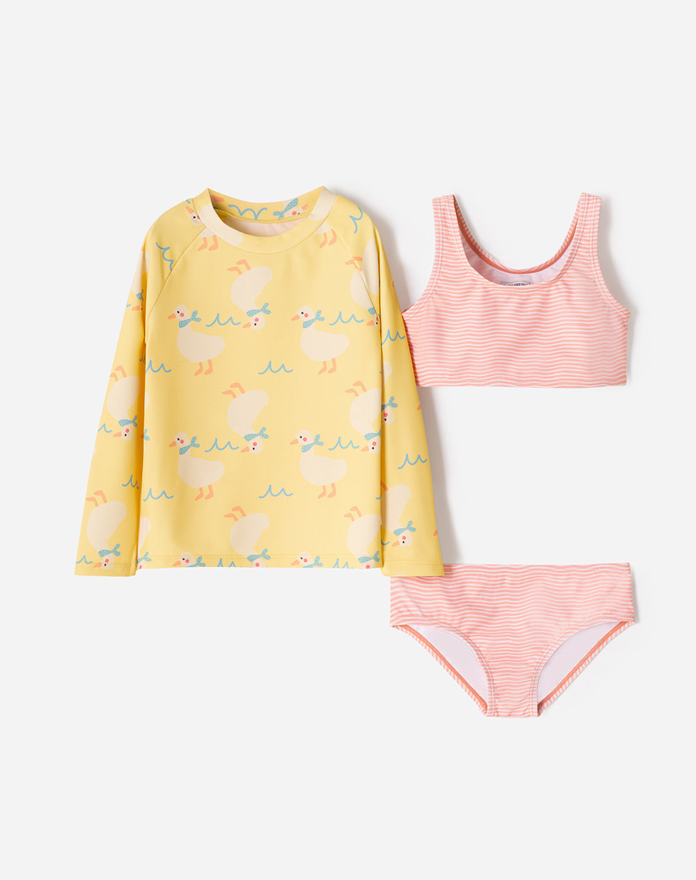 Vestido de baño amarillo estampado