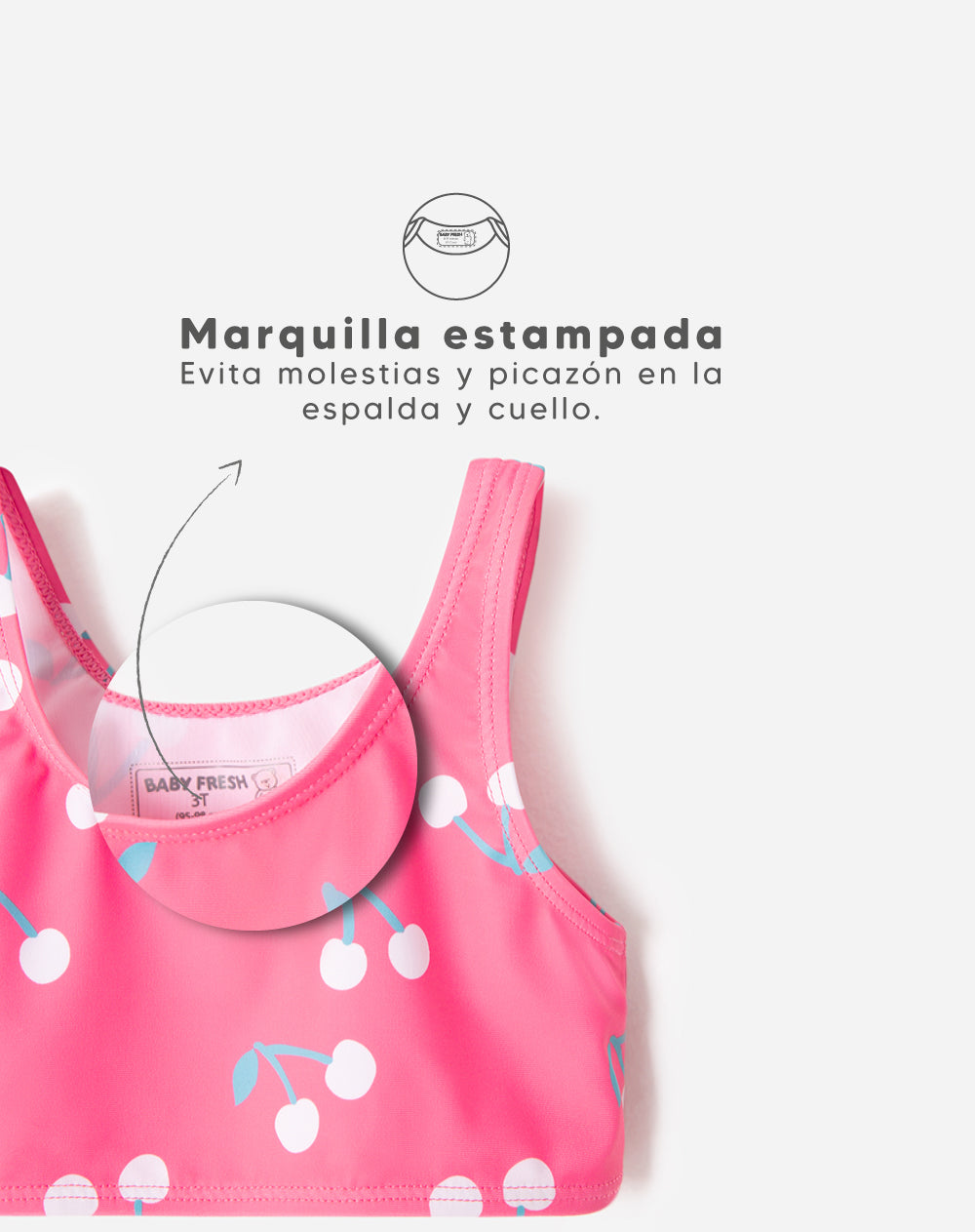 Vestido de baño 3 piezas protección UV estampado niña