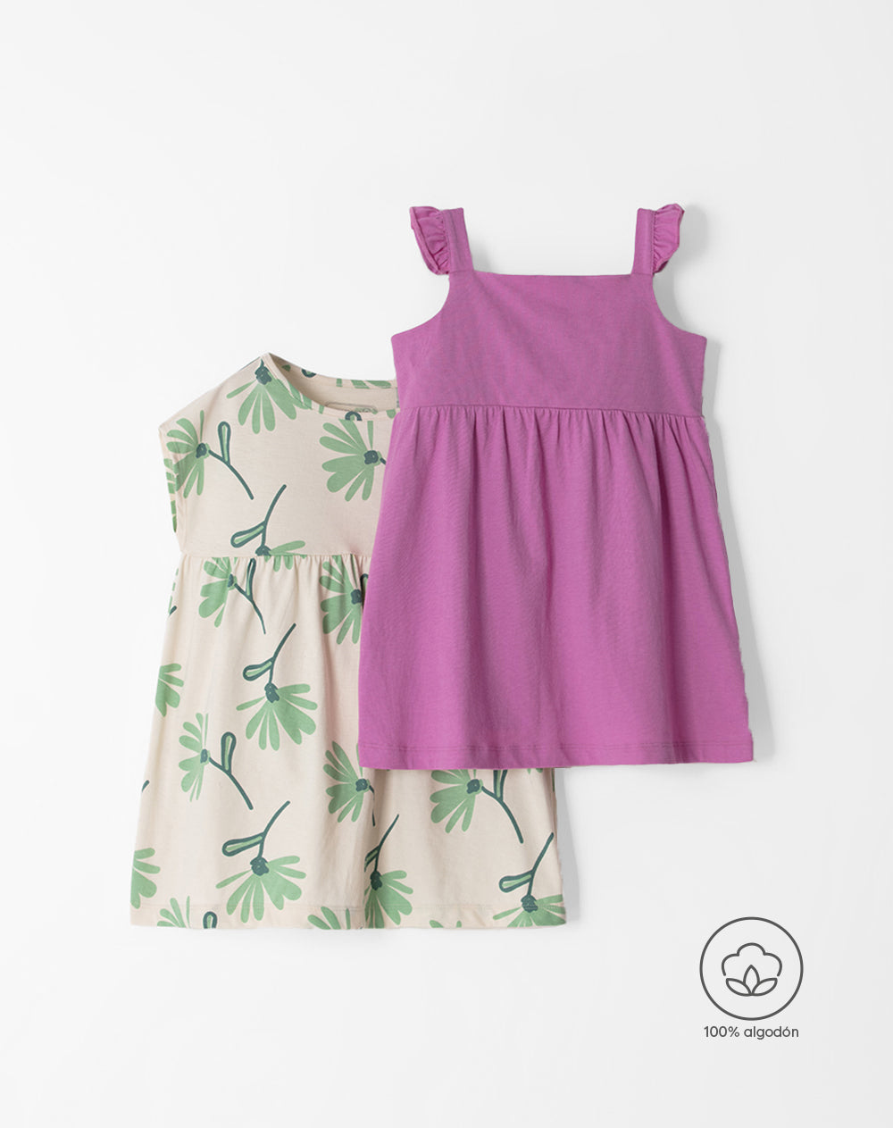 Vestidos algodón x2unds surtido niña