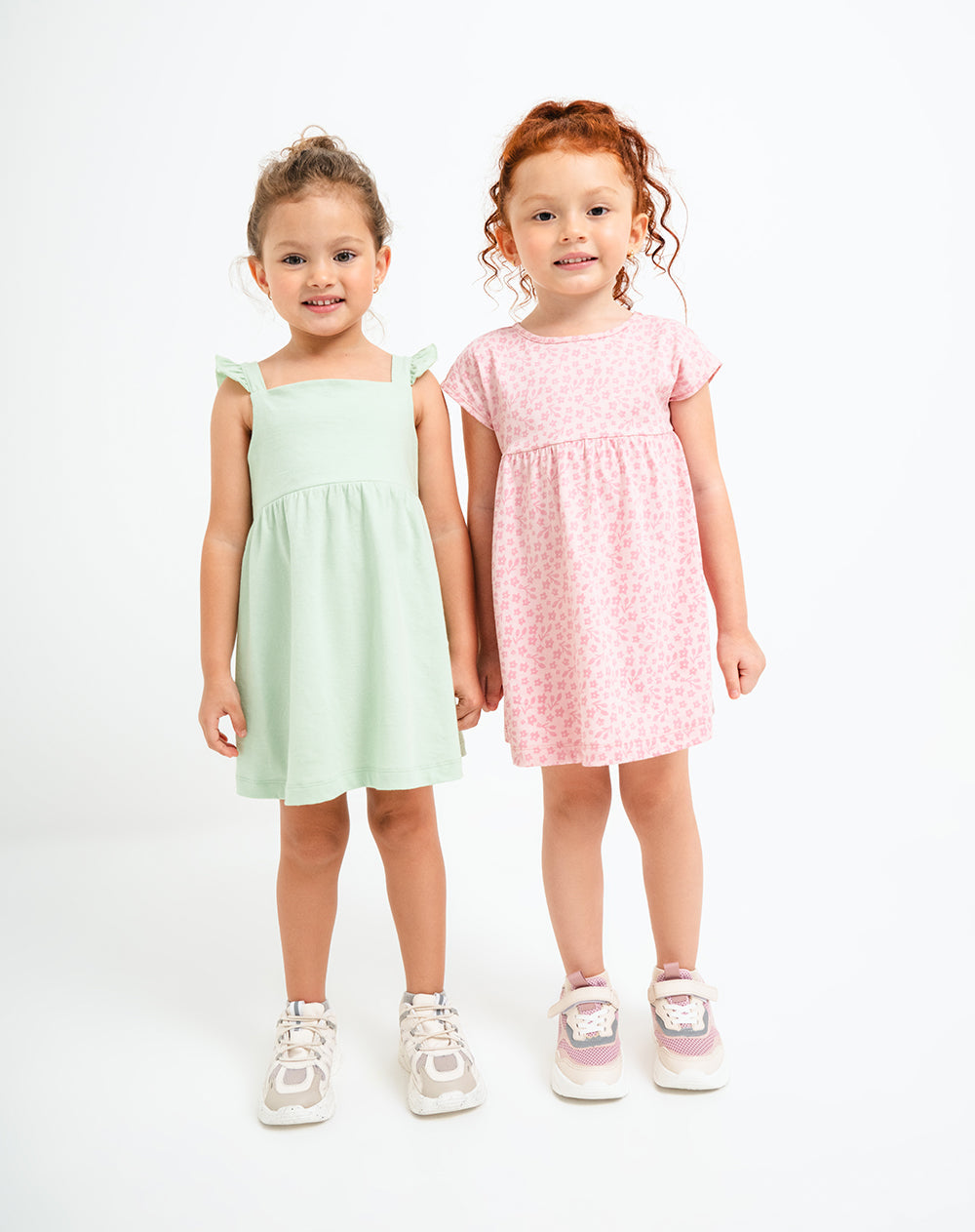Vestido corto algodón x2unds surtido niña
