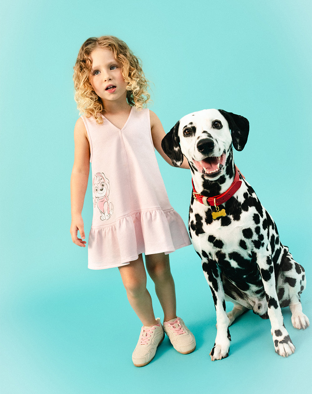 Overol regular algodón Paw Patrol rosado niña