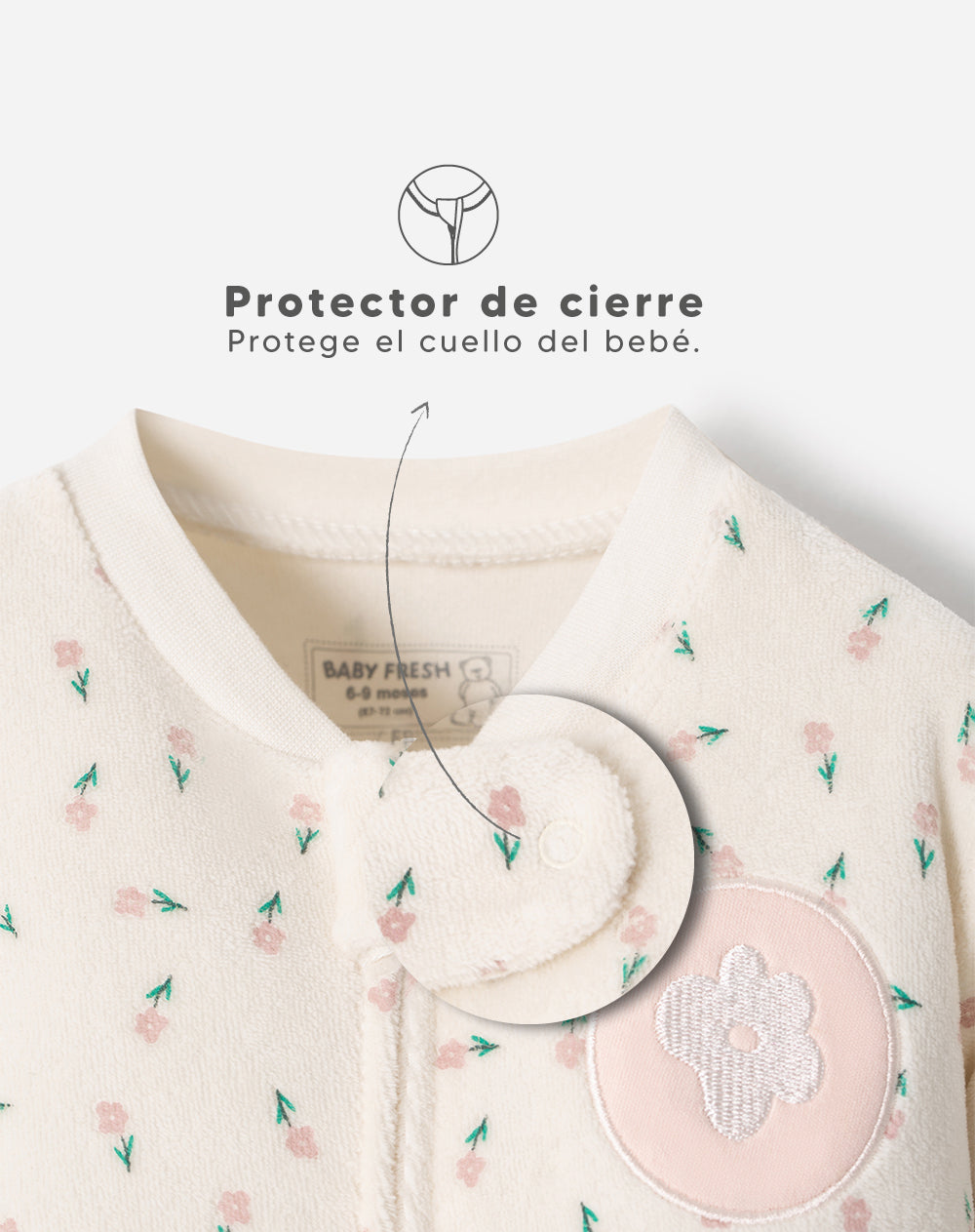 Pijama cierre doble sentido estampada bebé niña