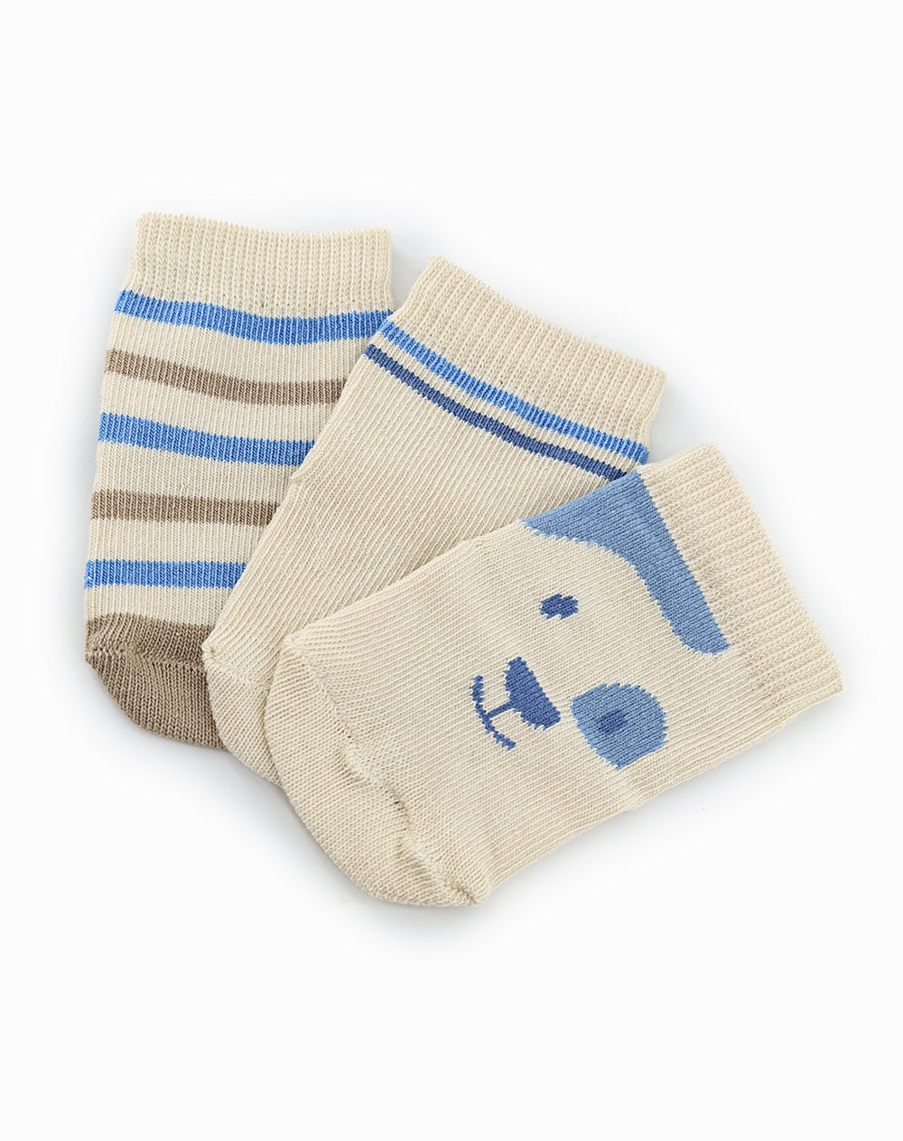 Medias bebé niño algodón largas pack x3 surtido