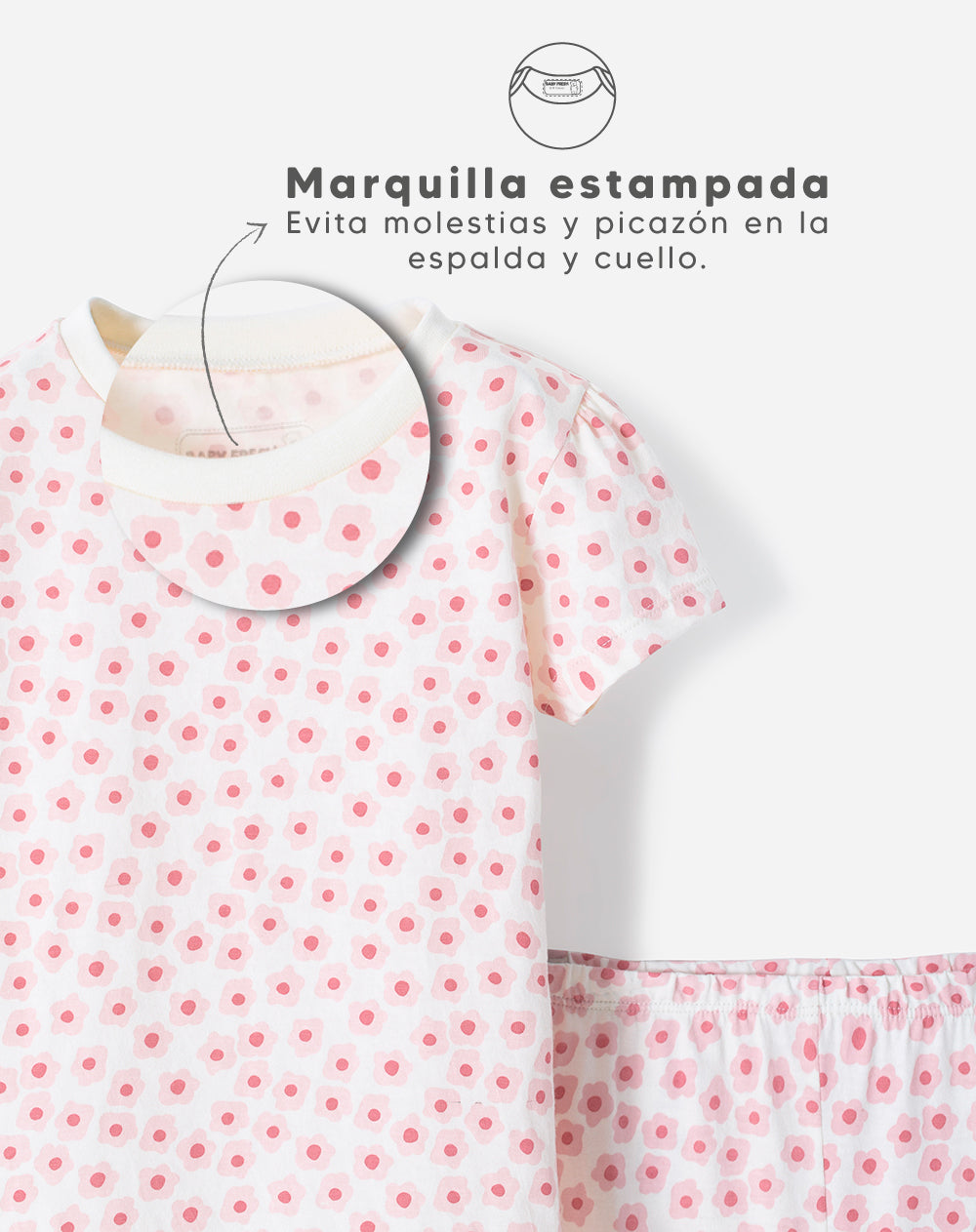 Pijama camiseta + pantalón algodón estampada niña