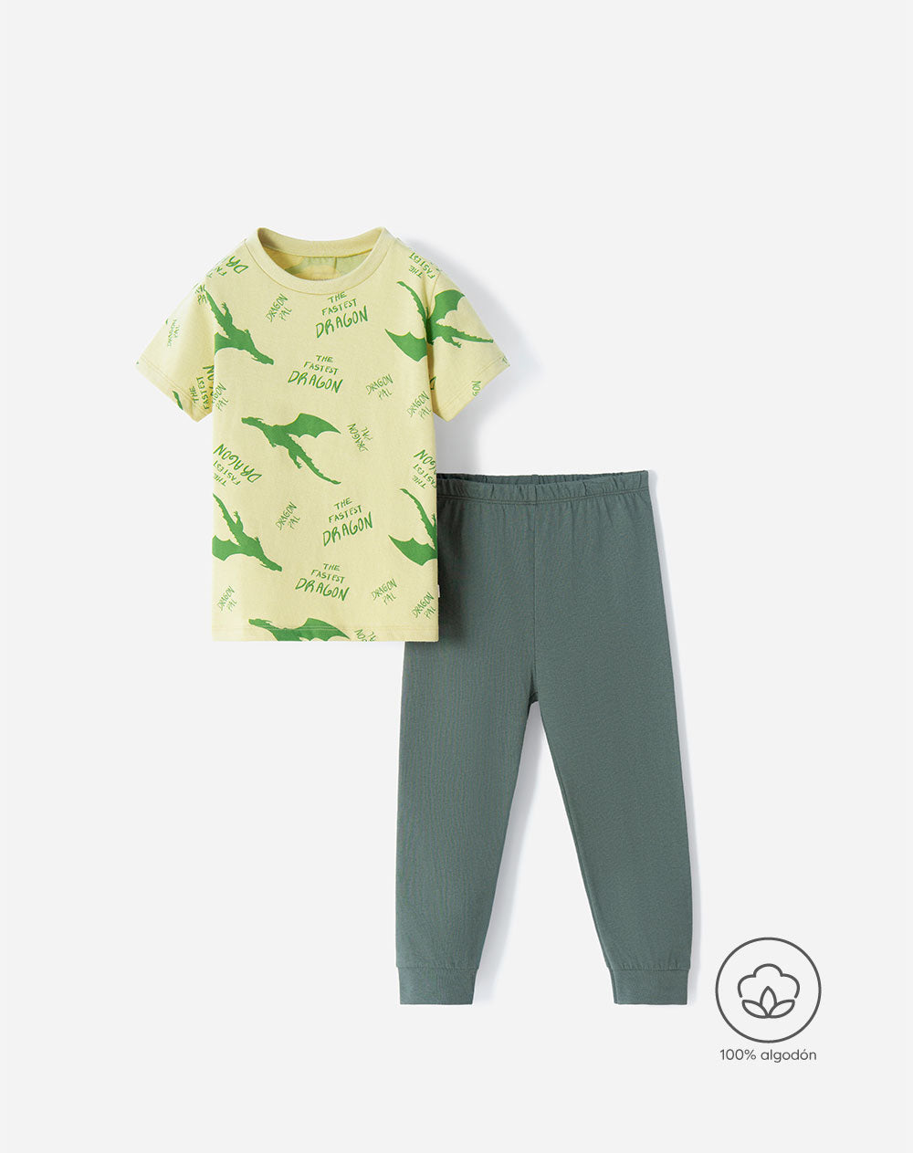 Pijama camiseta + pantalón algodón niño
