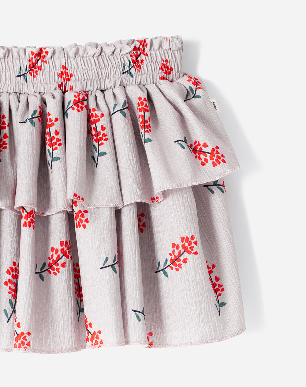 Falda media tiro alto estampado niña
