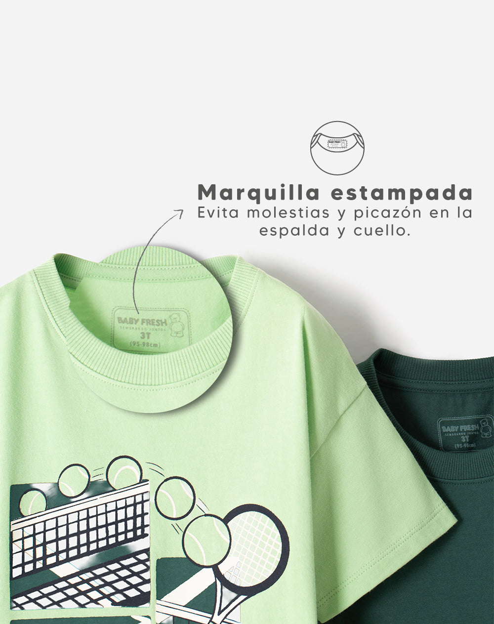 2 camisetas regular fit manga corta surtida