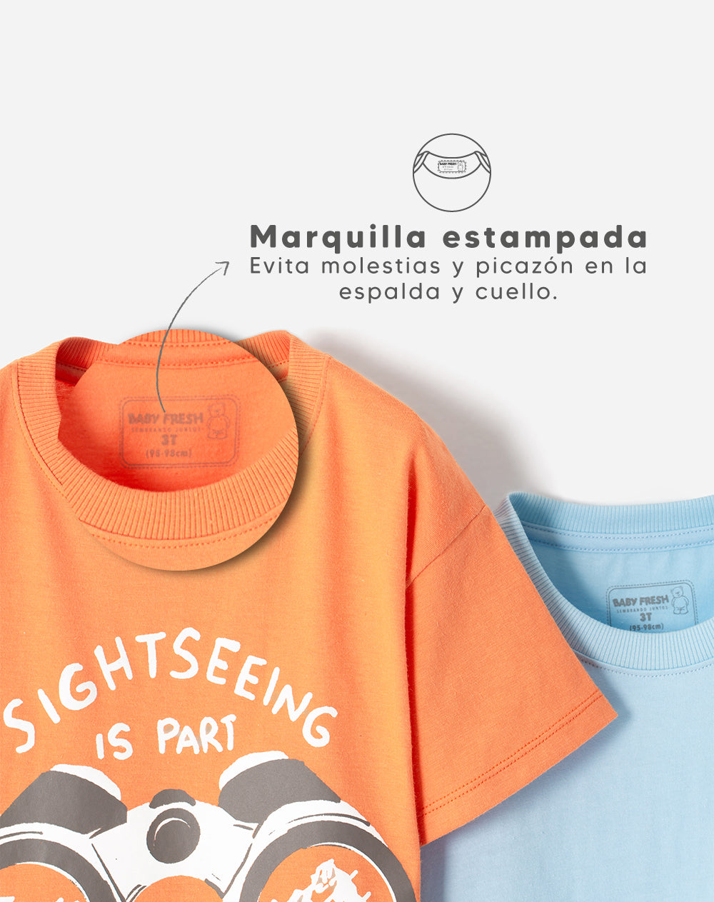 2 camisetas regular fit manga corta surtida