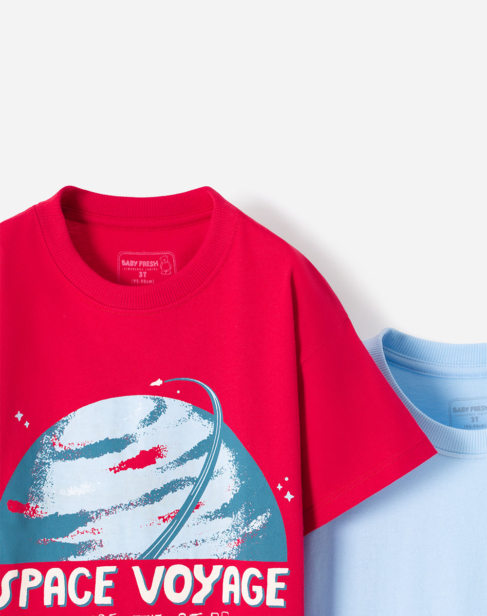 Camiseta regular algodón x2unds surtida niño