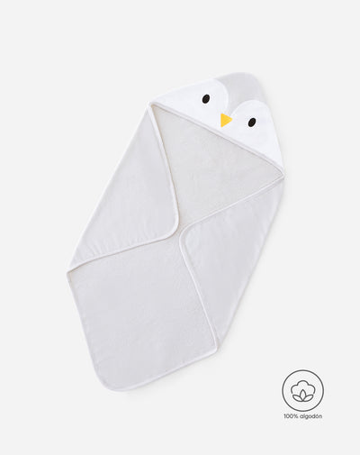 Toalla para bebé algodón gris