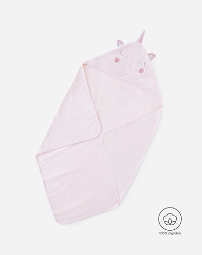 Toalla para bebé algodón rosa