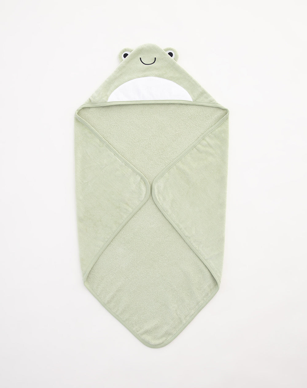 Toalla de sapo con capucha verde