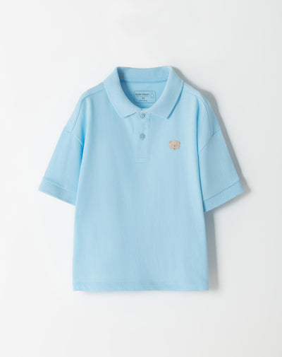 Polo oversized fit azul